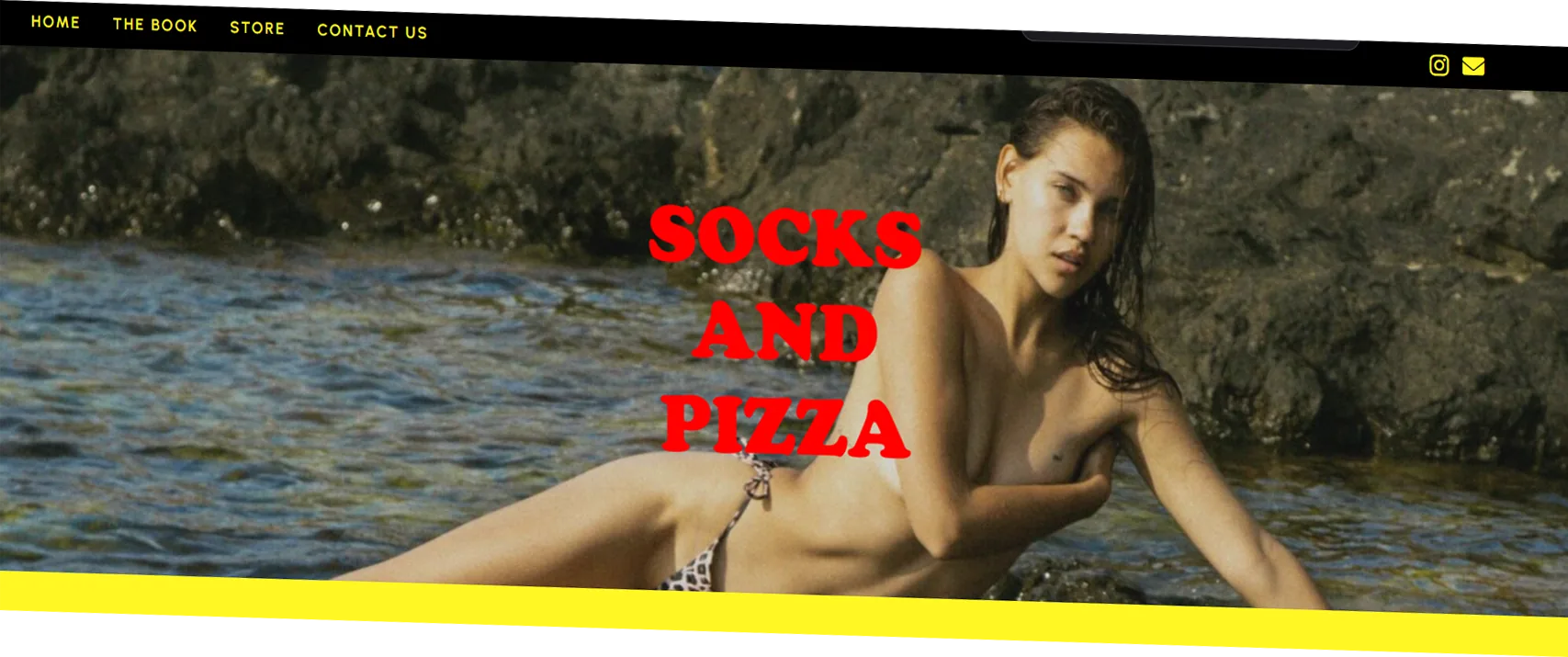 Socks and Pizza Magazine Website Screenshot